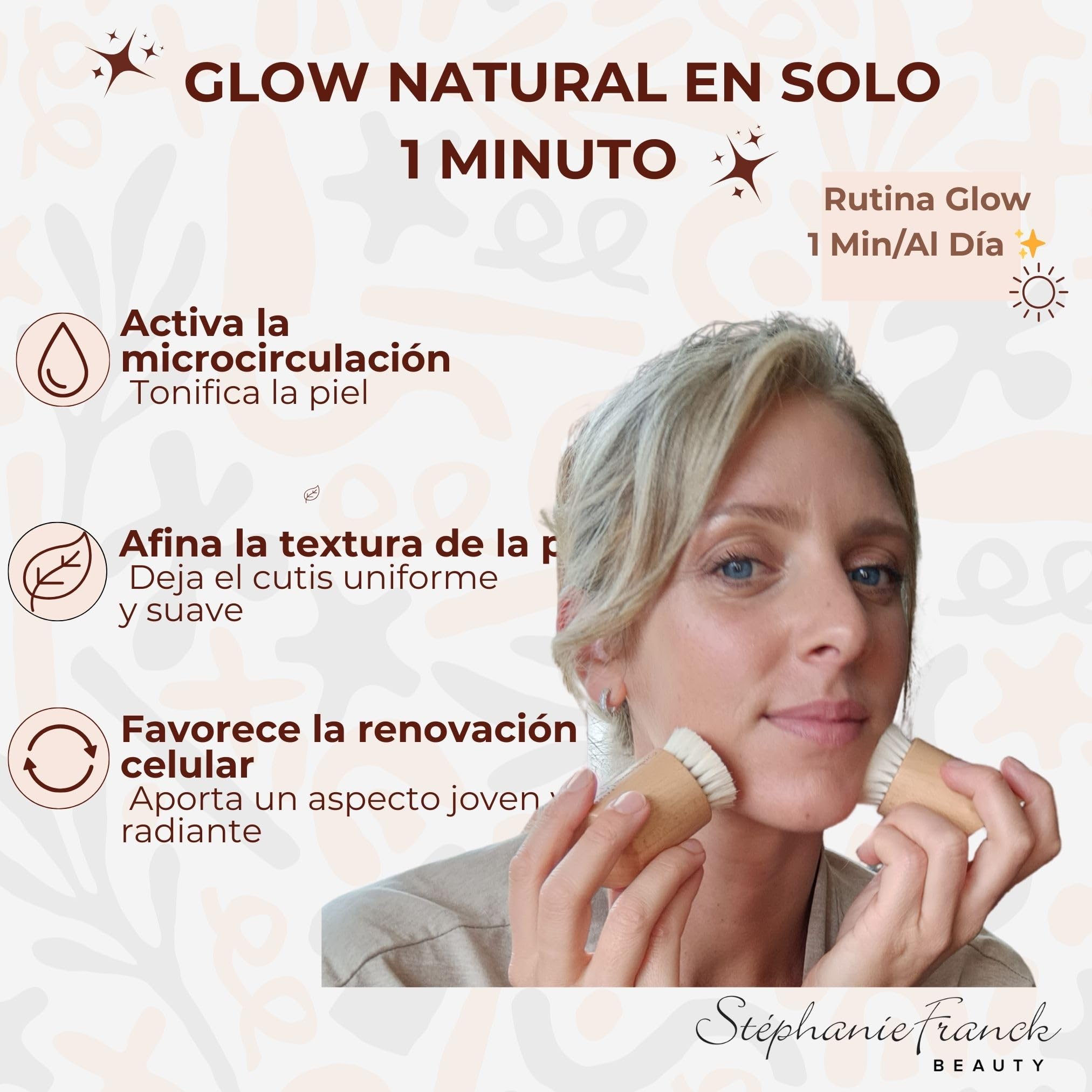 Set de 2 Cepillos Faciales de Madera con Cerdas Naturales de Cabra, Exfoliante y Masaje Suave para Piel Sensible, Rutina Skincare Natural y Regalo Mujer