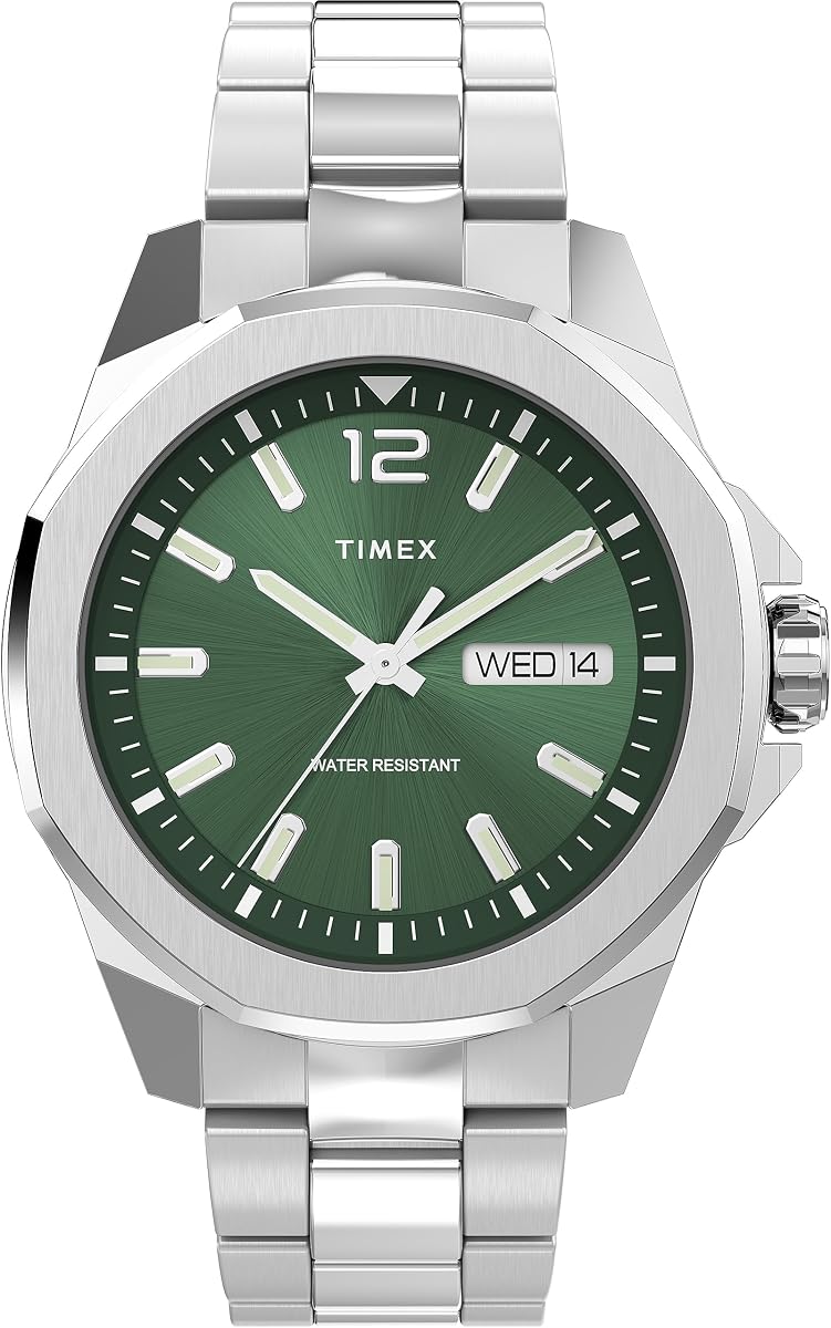 Timex Reloj de cuarzo Essex Avenue Day-Date de 44 mm para hombre