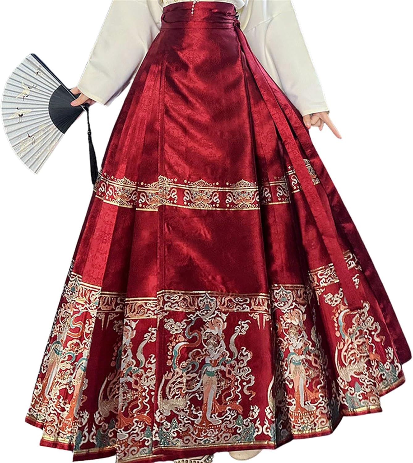 Chinese Style Hanfu Horse Face Skirt Ancient Tang Ming Dynasty Dance Skirt Cosplay Hanfu Princess Dress