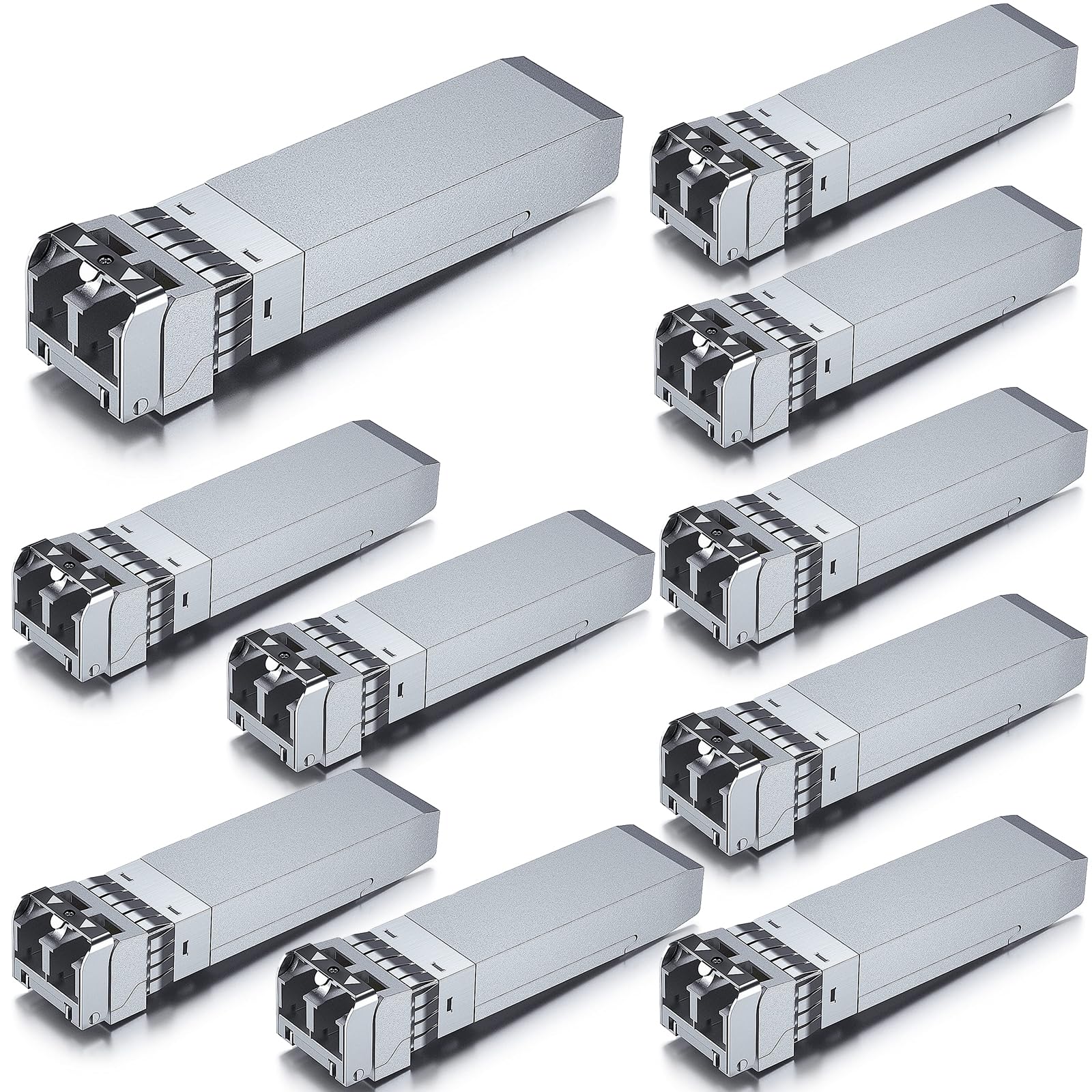 10Gtek 25G SFP28 SFP+ SR Transceiver, 25GBase-SR Duplex LC MMF Optical Module for Cisco SFP-25G-SR-S, 850nm, DDM, up to 100m, Pack of 10