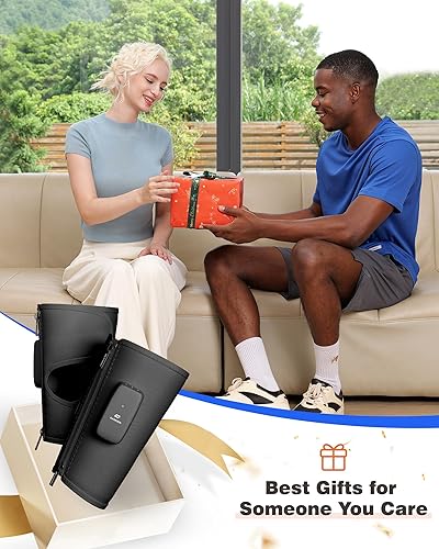 Miniatura 9 de Masajeador inalámbrico de pantorrillas para circulación y alivio del dolor, masajeador de compresión de piernas recargable con calor para edema y