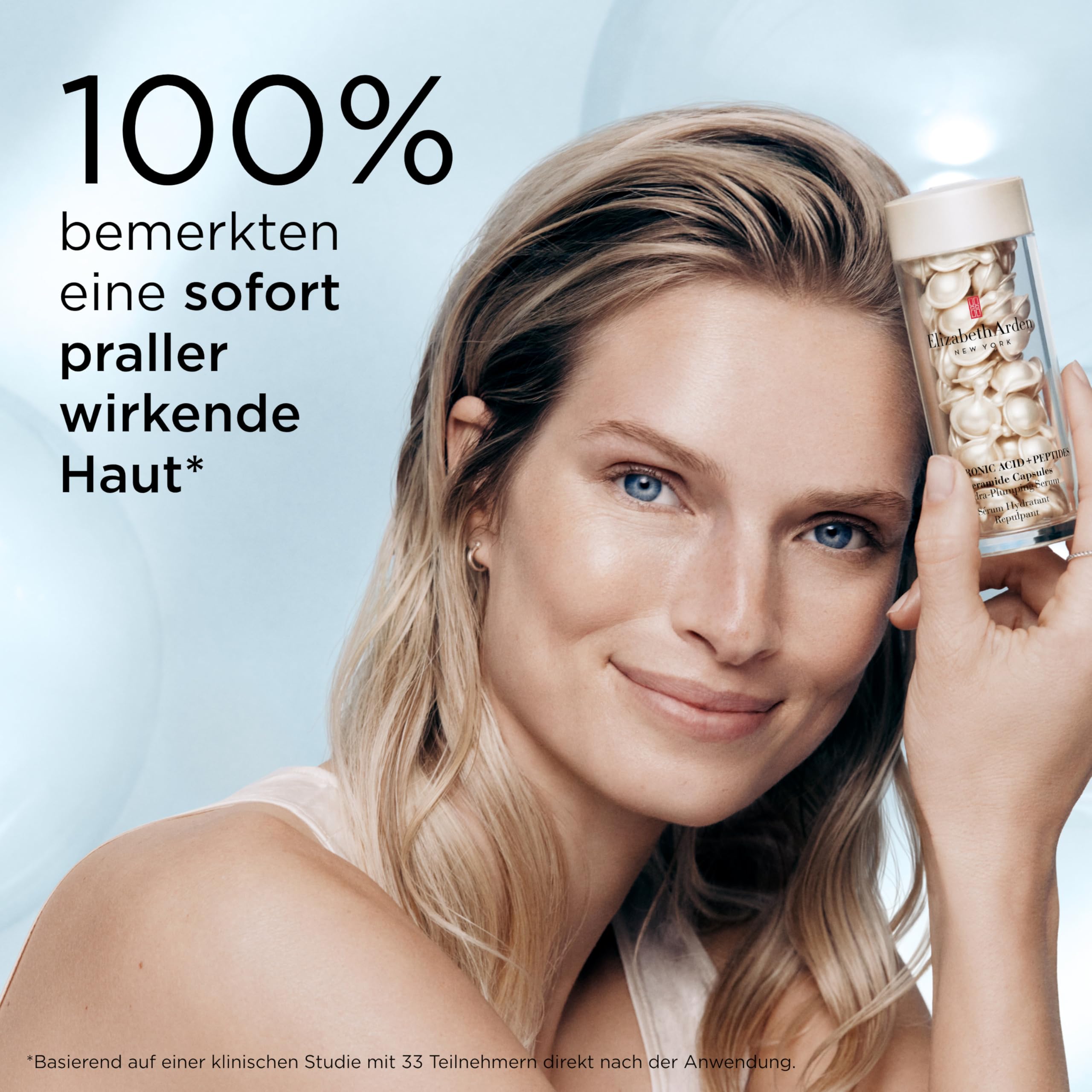 Elizabeth Arden – Hyaluronsäure + Peptide Ceramide Kapseln, feuchtigkeitsspendendes & aufpolsterndes Serum mit multimolekularer HA, seidig-leichte Formel für glattere prallere Haut, für alle Hauttypen