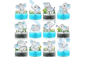 Blue Elephant Honeycomb Centerpieces for Unforgettable Baby Shower Décor