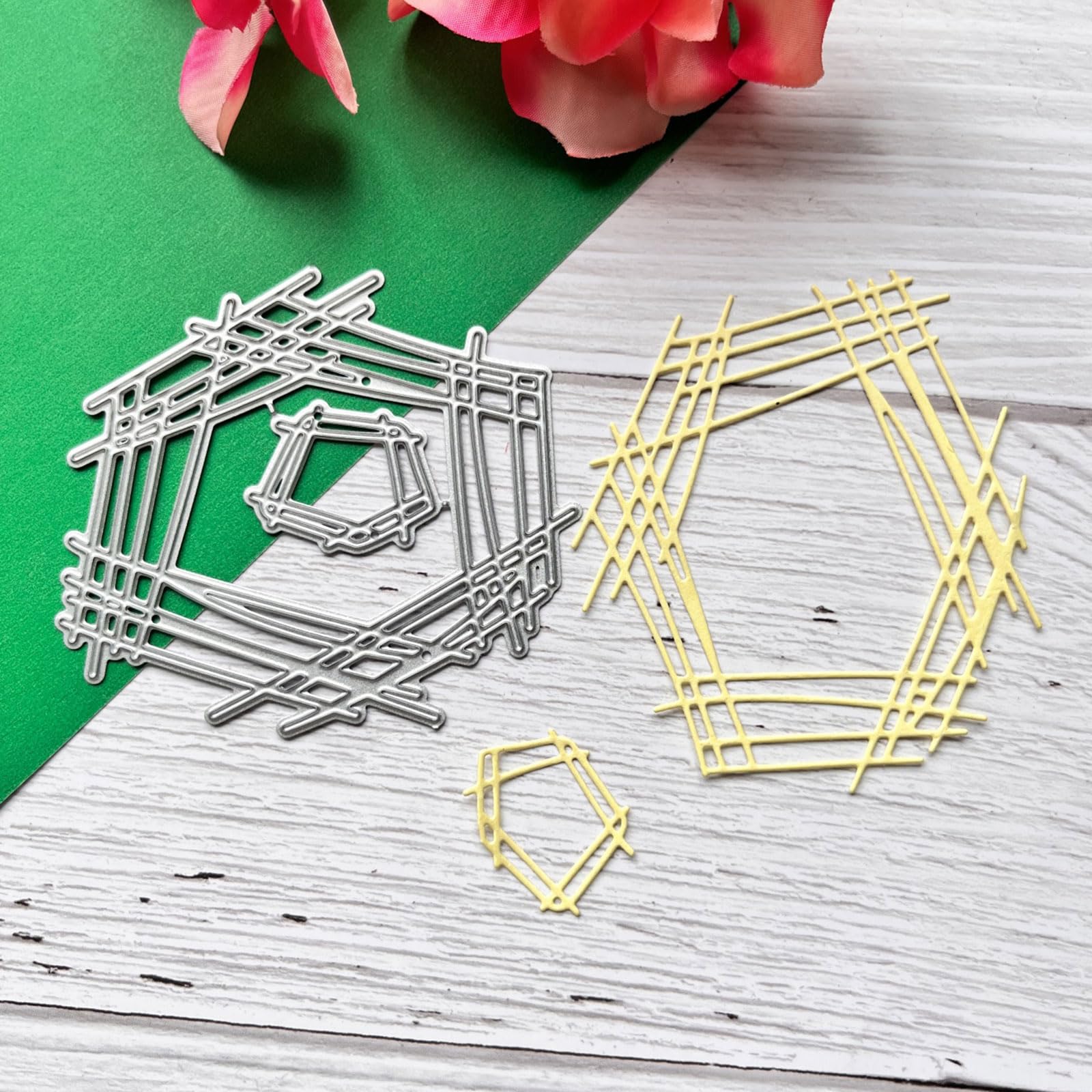 Geometry Background Metal Cutting Dies - DIY Scrapbooking Templates For Cards & Photo Albums
