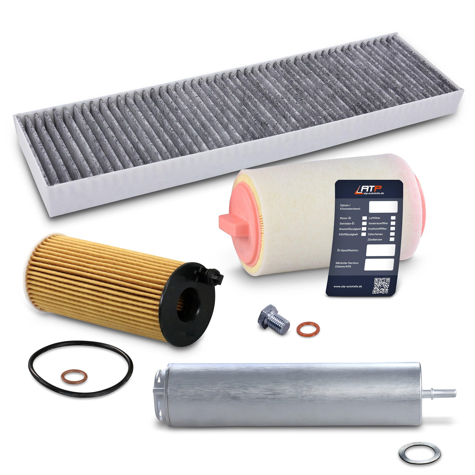 BESTPRICE Set di filtri di ispezione con 1x filtro olio, 1x filtro abitacolo, 1x filtro aria, 1x filtro carburante, Compatibile con MINI (R56) (R60) (R59) (R55) (R58) (R61) (R57)