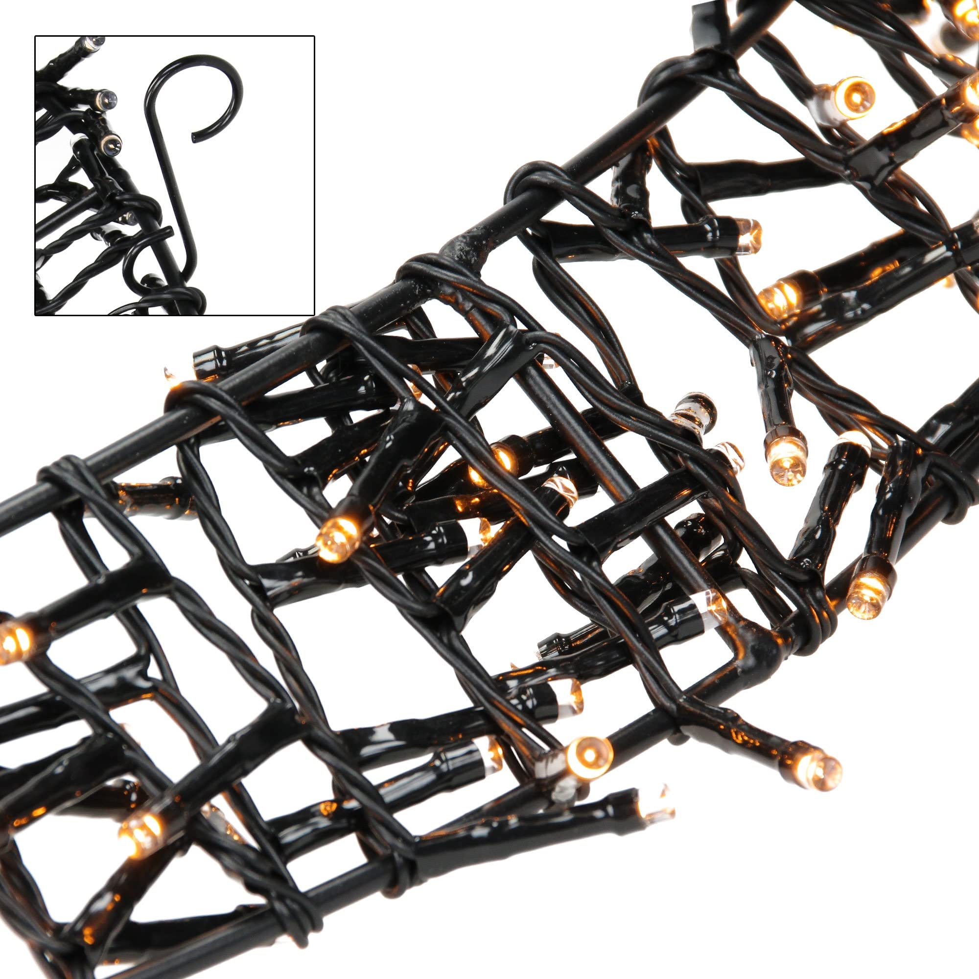 ECD Germany LED Lichterkranz Ø58 cm, 500 LEDs, Warmweiß, 8 Leuchtmodi, IP44 Innen/Außen, Metallkranz Türkranz Fensterkranz Hängekranz Ring Weihnachtsdeko Fensterlicht Weihnachten Weihnachtsbeleuchtung