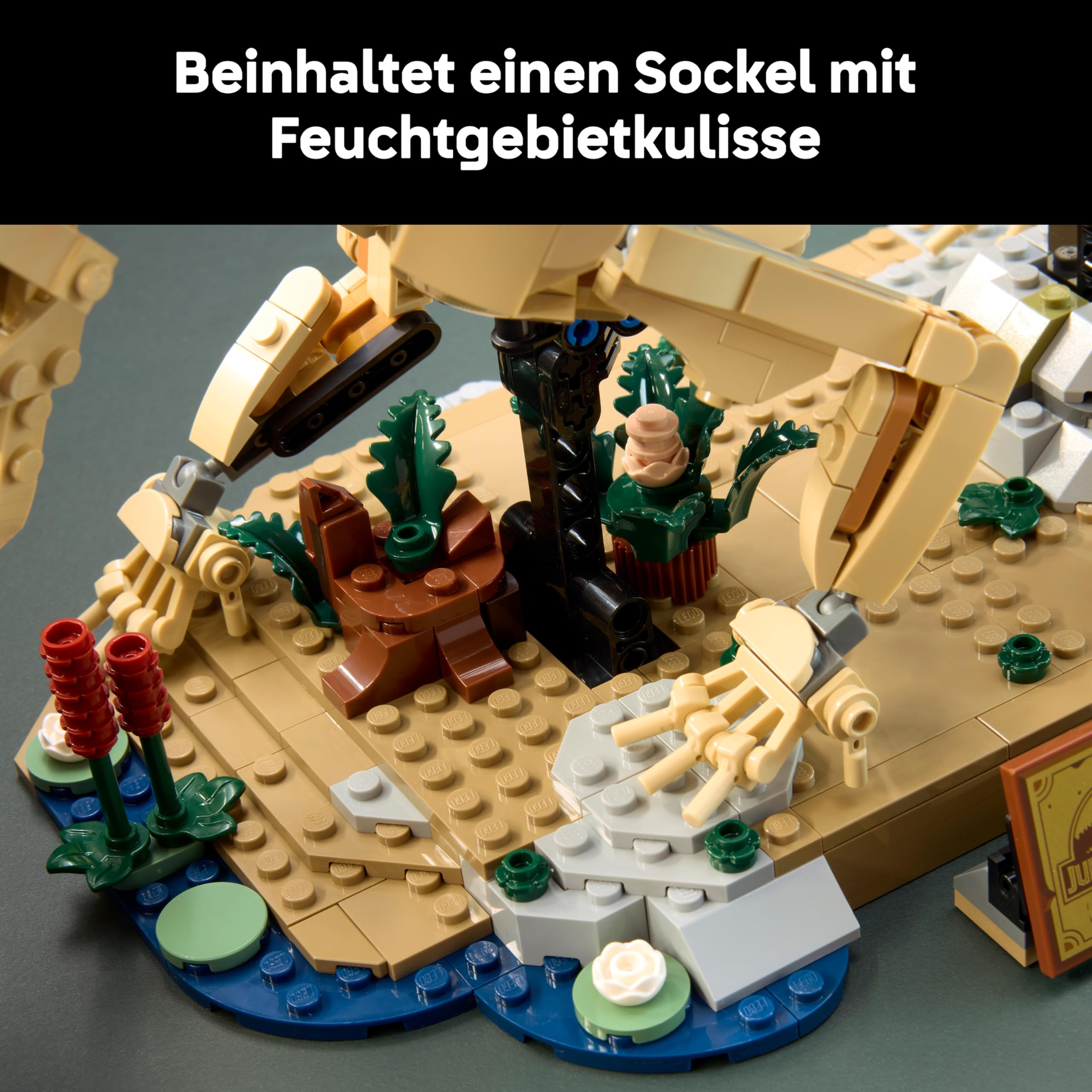 LEGO Jurassic World Dinosaurier-Fossilien: Triceratops - Modellbau für Erwachsene mit der Minifigur Dr. Gerry Harding - DIY Deko fürs Regal - Geschenkidee für Jurassic Park Fans - 77985