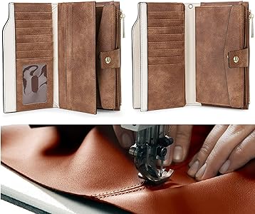 Amazon.com: YALUXE Women's Vegan Leather Wallet RFID Blocking with