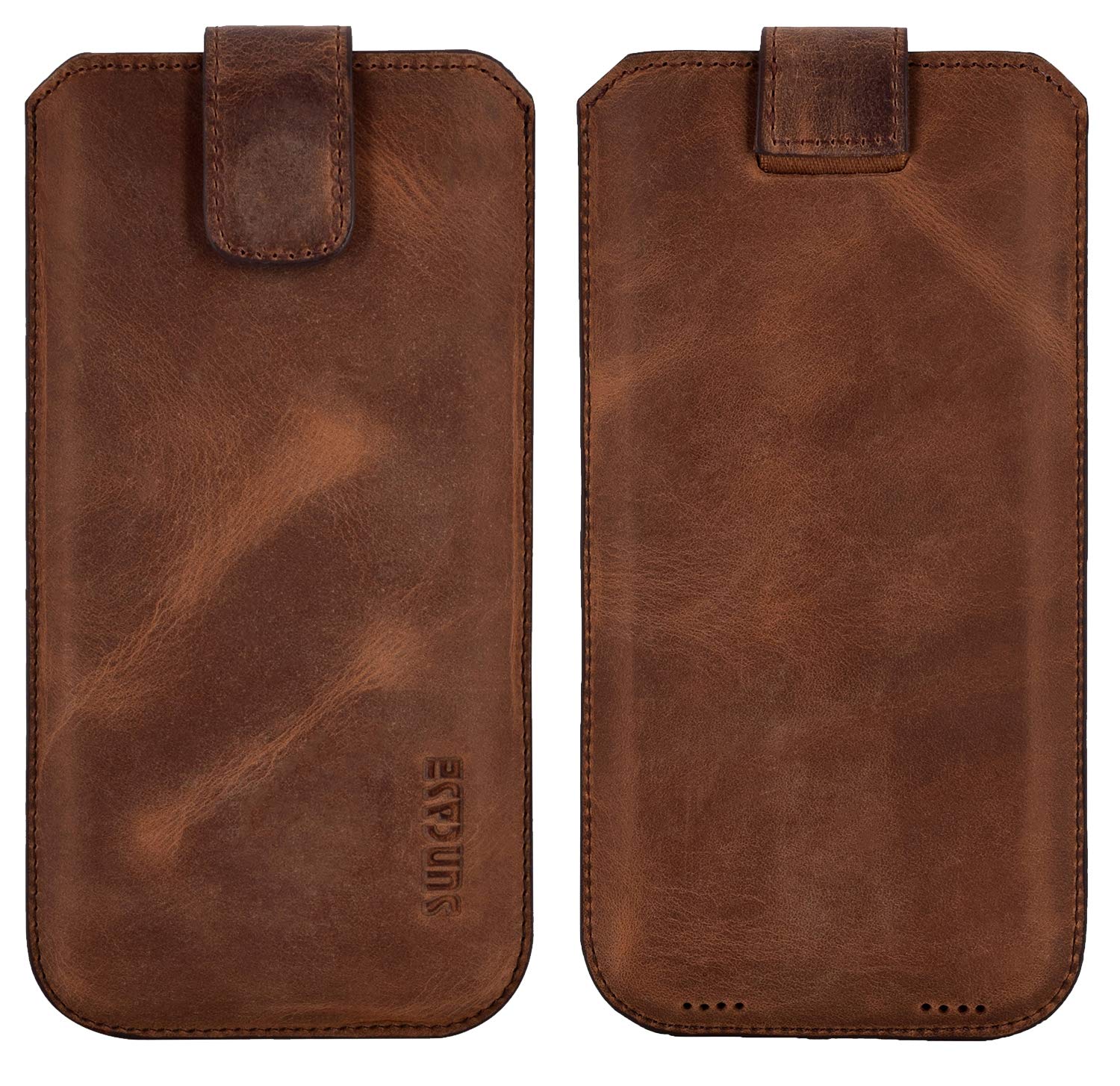 Suncase - Custodia in vera pelle per Huawei Mate 20 Lite, con ulteriore custodia trasparente, custodia bumper in silicone (con funzione di ritiro e chiusura magnetica), colore: Giallo senape antico