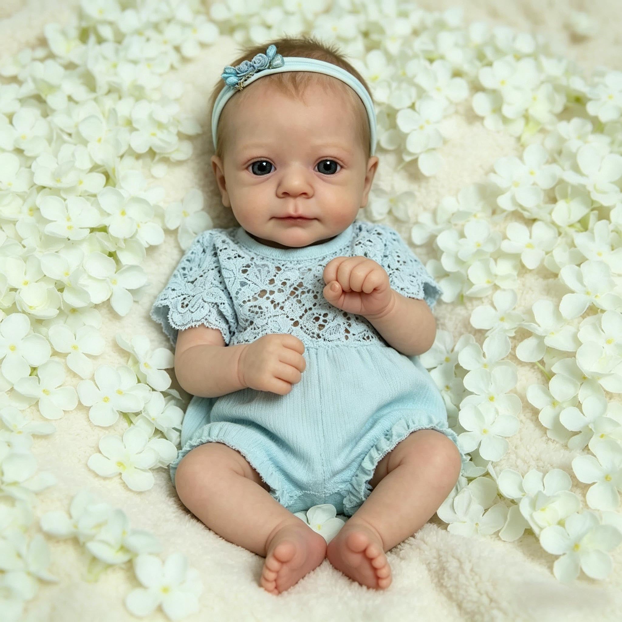 RXDOLL Realistyczne lalki Reborn Baby Dolls silikonowe na całe ciało 48 cm realistyczna lalka bobas noworodek dziewczynka pełne silikonowe lalki Reborn wyglądające na prawdziwe życie anatomicznie