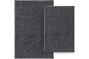 Non-Slip Soft Absorbent Dark Grey Bathroom Rug Set - A Luxurious Retreat for Your Bathroom