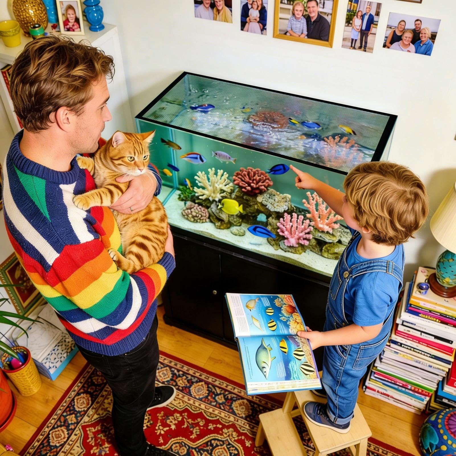 Aquariendeckel,Magnetisches Netz Für Fischtankdeckel | Aquarienessdeckel | Für Büro Lobby Reise Zoohandlung Temporäre Aufstellung Züchter Aquarienliebhaber