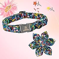 Vista 142 de Lionheart glory Collar de perro con bandera estadounidense, collar de flores para perro del 4 de julio, resistente y ajustable, collar patriótico