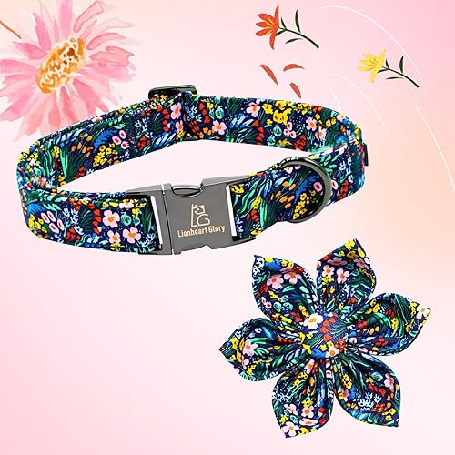 Miniatura 142 de Lionheart glory Collar de perro con bandera estadounidense, collar de flores para perro del 4 de julio, resistente y ajustable, collar patriótico