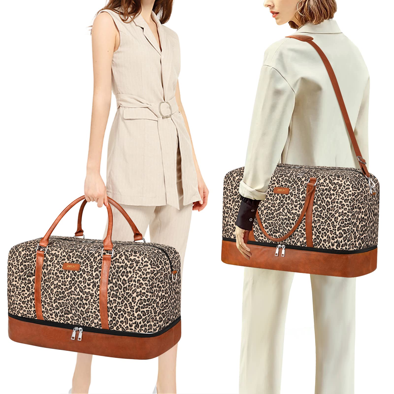 IBFUN Weekender-Taschen für Damen, 53,3 cm, Wochenend-Reisetasche, Reisetasche, Handgepäck, Übernachtungstasche, 3 Stück