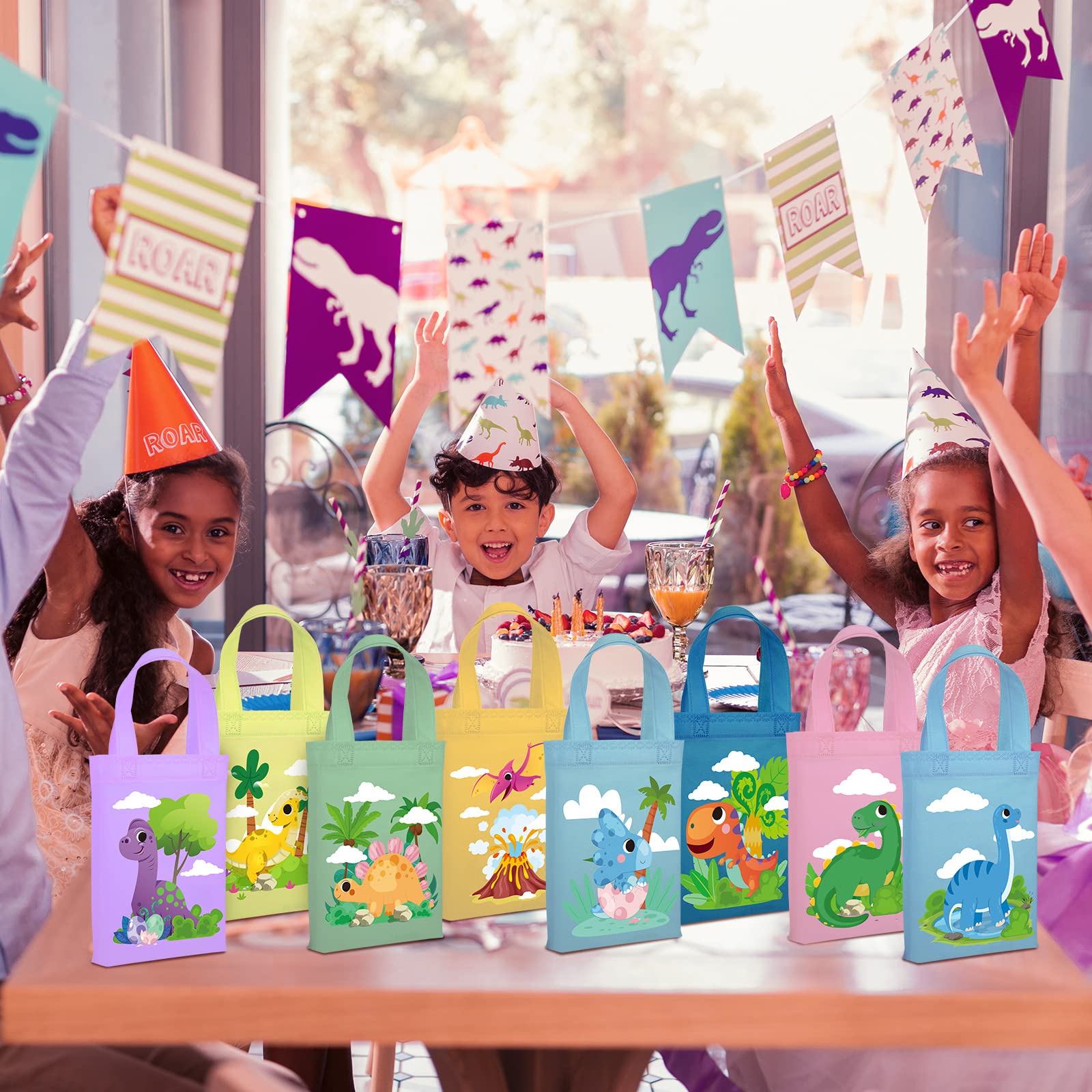 60 Dinosaur Birthday Candy Wrappers - Personalized Favor Labels (Candy NOT Included)