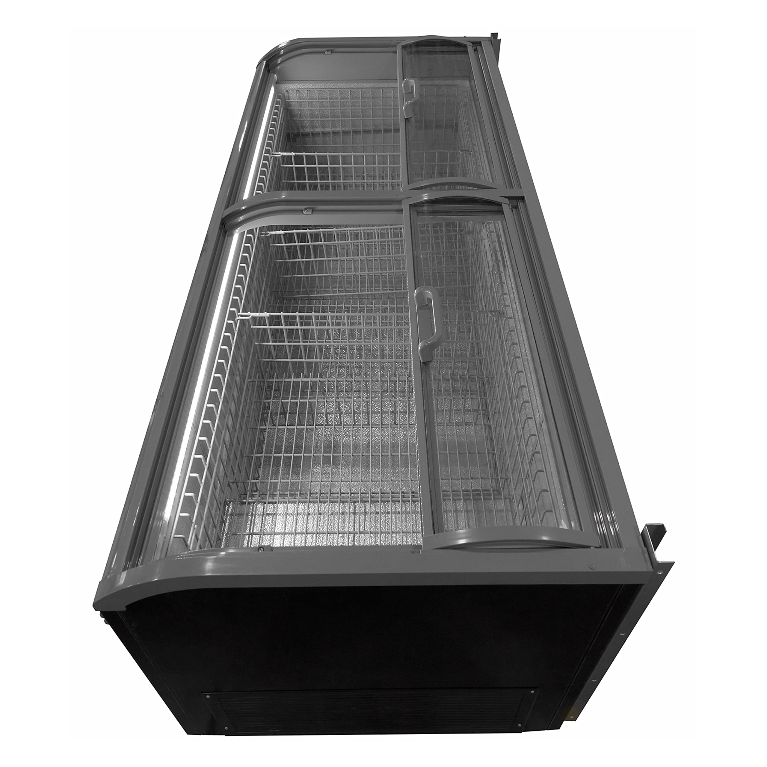 Peakcold Glass Island Freezer - 83” Exterior With LED Lighting, Sliding Doors, And Digital Temperature Control - Commercial-Grade For Restaurants, Supermarkets, And Convenience Stores on Fridge.com - View 4