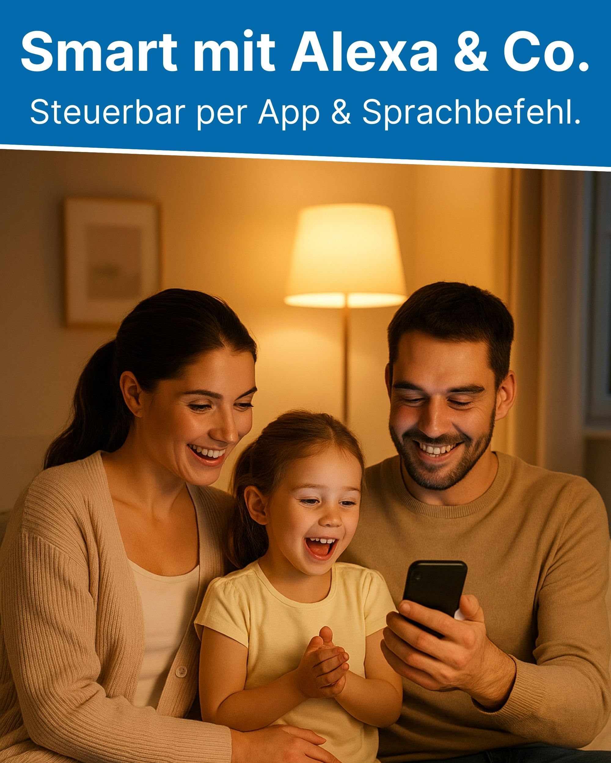 Hochwertiger Funkschalter 230V Rollladen Motor | 2-Fach Funk Lichtschalter Set IP67 | Jalousie Empfänger batterielos | 80m Reichweite | WLAN Schalter Alexa