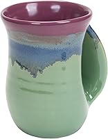 Vista 25 de Clay in Motion - Taza calentadora de manos para diestros, diseño Misty Green