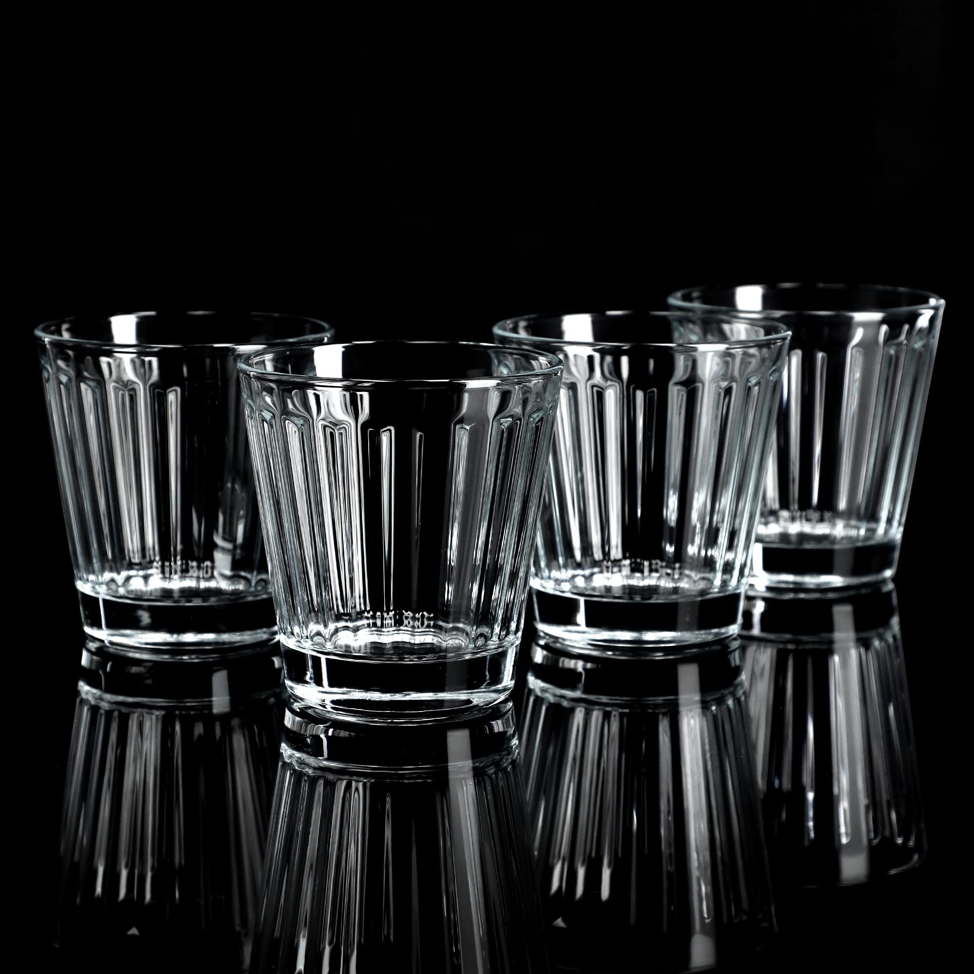 KADAX Drankglazen, set van 4, 365 ml, vaatwasmachinebestendige longdrinkglazen van neutrum calciumglas, stapelbare cocktailglazen, waterglazen