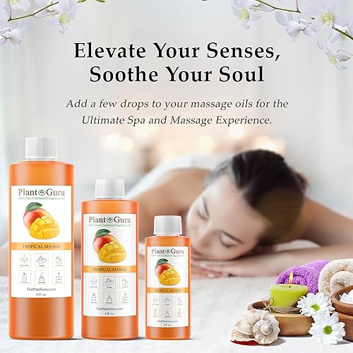 Miniatura 6 de Aceite aromático de mango tropical, 8 onzas líquidas, aceite perfumado para hacer jabón, velas, bombas de baño, mantequillas corporales. Se utiliza
