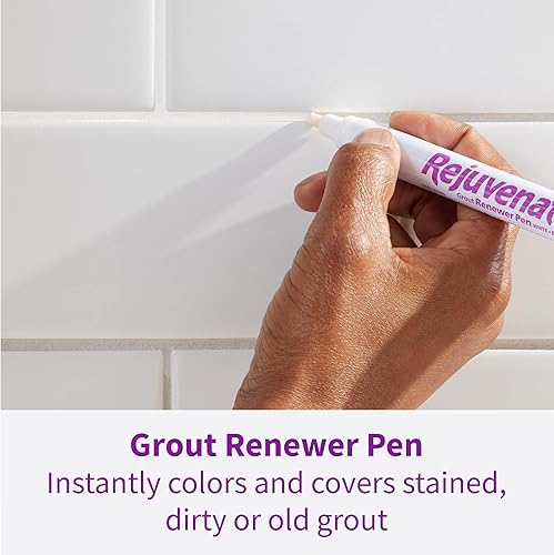 Miniatura 3 de Rejuvenate Grout Renewer Pen, 1 Count, White Grout Color Restorer Instantly Covers Stained, Dirty Or Old Grout Between Kitchen And Bathroom Tiles