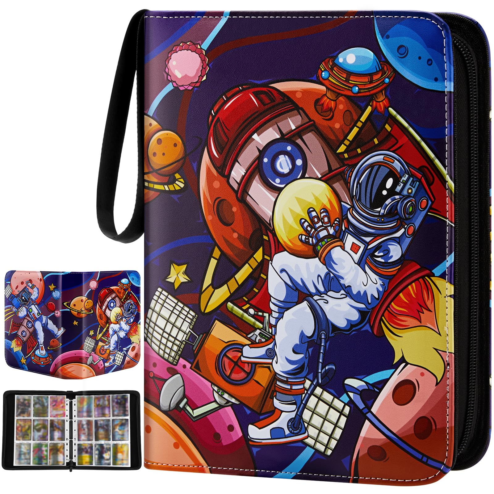 Simboom Blue Astronaut Trading Card Binder, 900