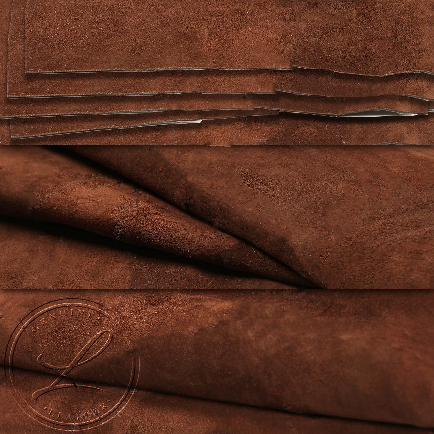 Laverapelle Men's Genuine Cow Suede Leather Coat (Brown, Officer Coat) - 1502774