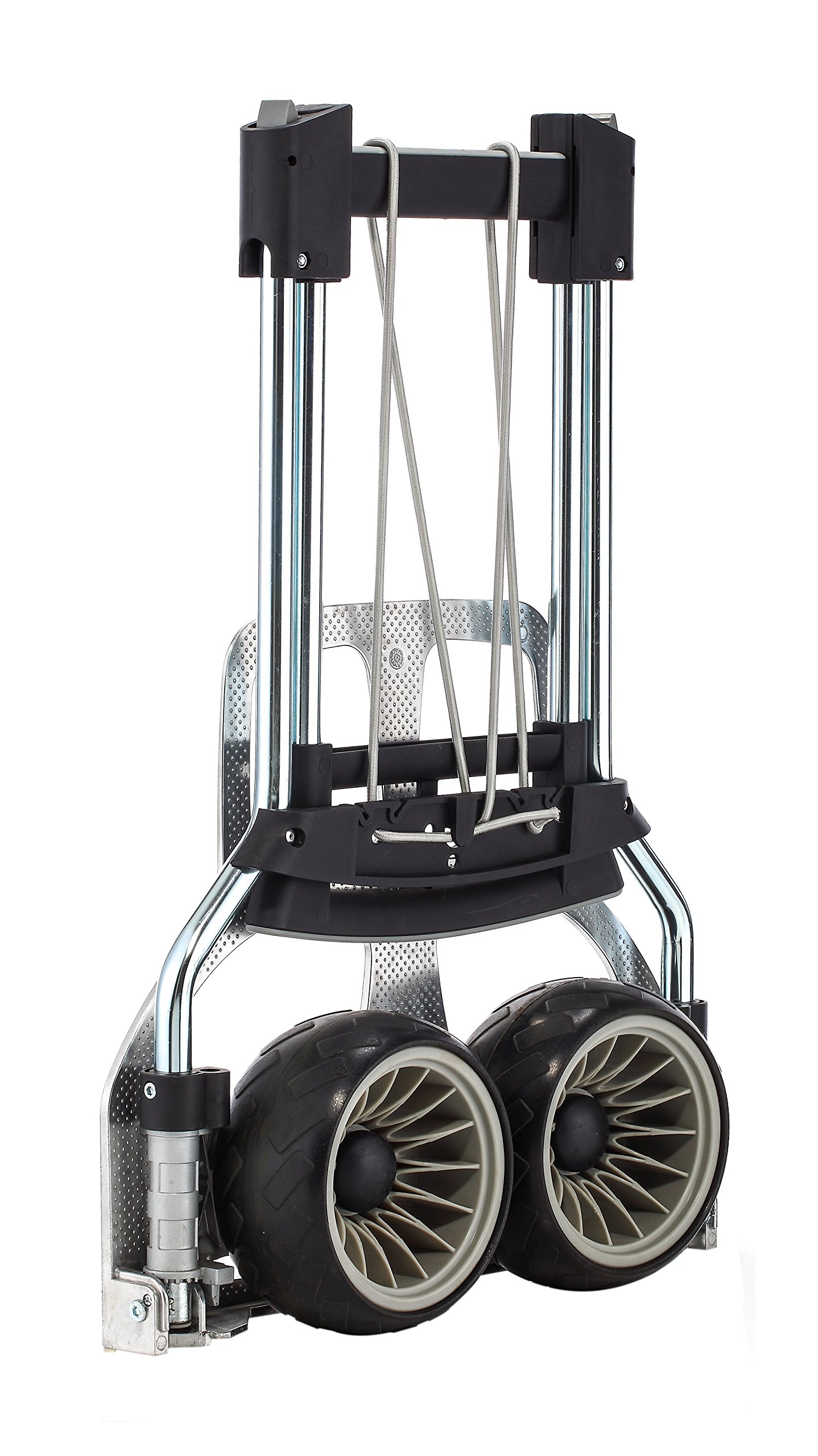 Cross 2234-41V3 faltbare Sackkarre, Tragfähigkeit 100 kg, extra breite Räder, platzsparend einklappbar, Komfortable Kunststoffgriffe, Verchromter Stahlrahmen, Aluminiumschaufel