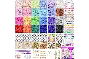 Gionlion 6000 Clay Beads for Bracelets Making Preppy
