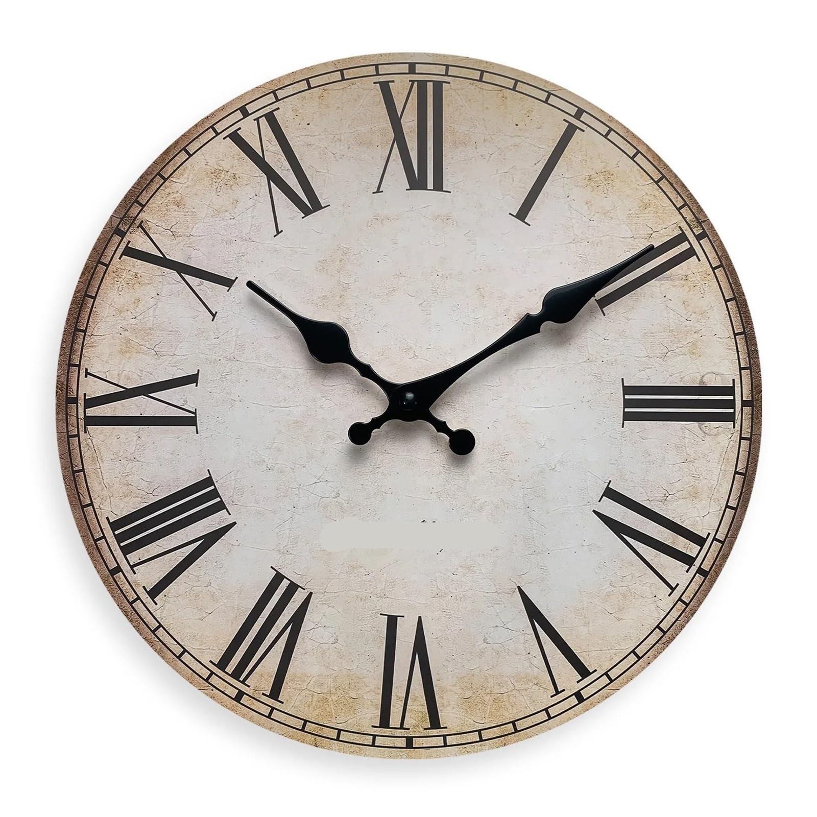 BDFJEDS Wall Clock Retro Wooden Wall Clock Living Room Bedroom Kitchen Home Decoration Silent Quartz Holiday (Without Batteries)(10Inch)