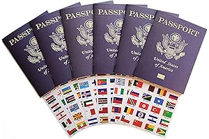 Travel-Themed Pretend Passports and Accessories Party Favors