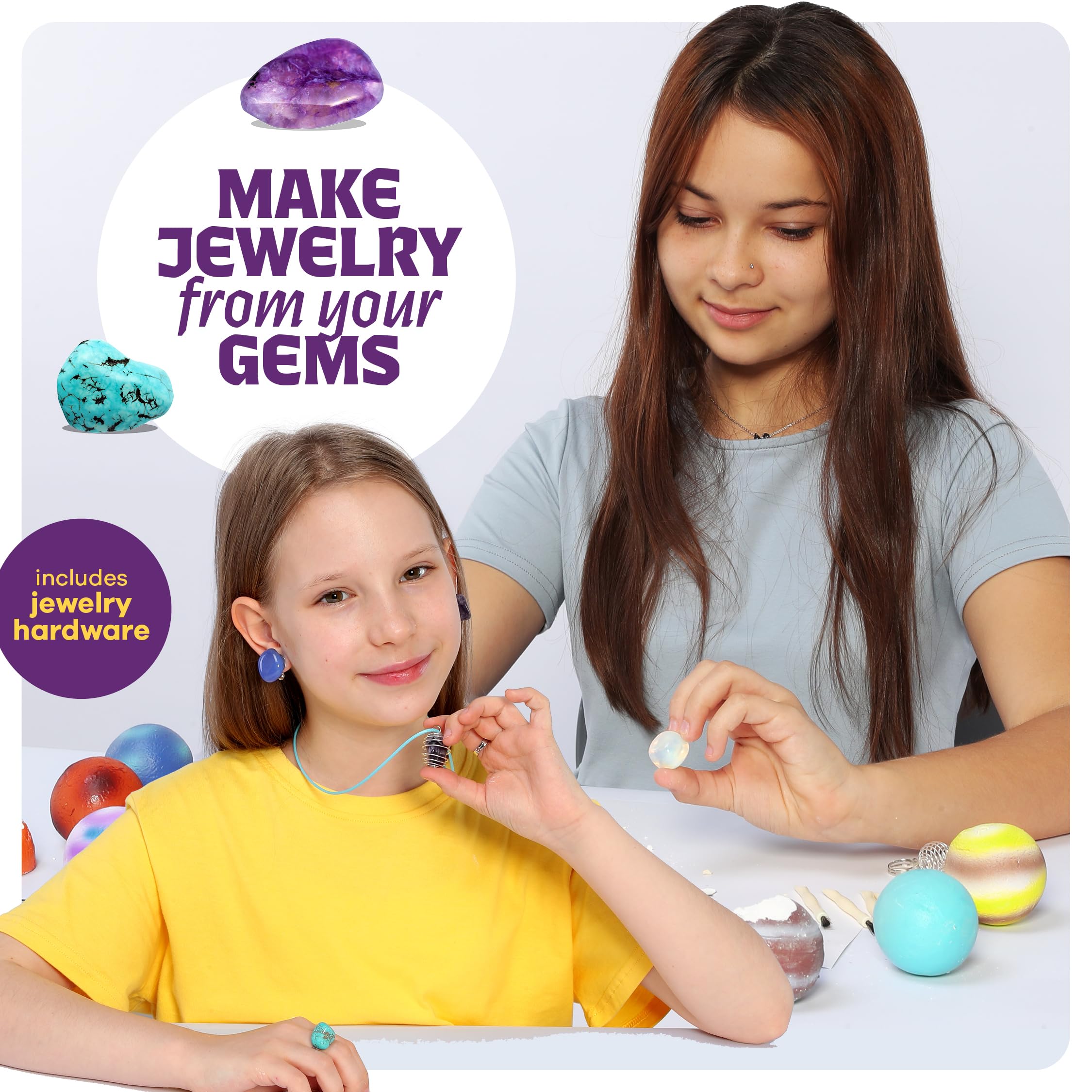 Dan&Darci Galaxy Gem Dig Kit für Kinder – Edelsteine Graben Science Kits für Kinder im Alter von 6–7, 6–8, 8–10 – Geschenke für 6, 7, 8, 9, 10, 11 Jahre alte Jungen und Mädchen