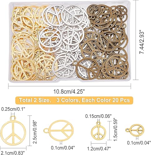 Miniatura 5 de SUPERFINDINGS Colgantes de estilo tibetano con diseño de estrella de sol y luna, colgantes de metal de plata tibetana suave para manualidades y