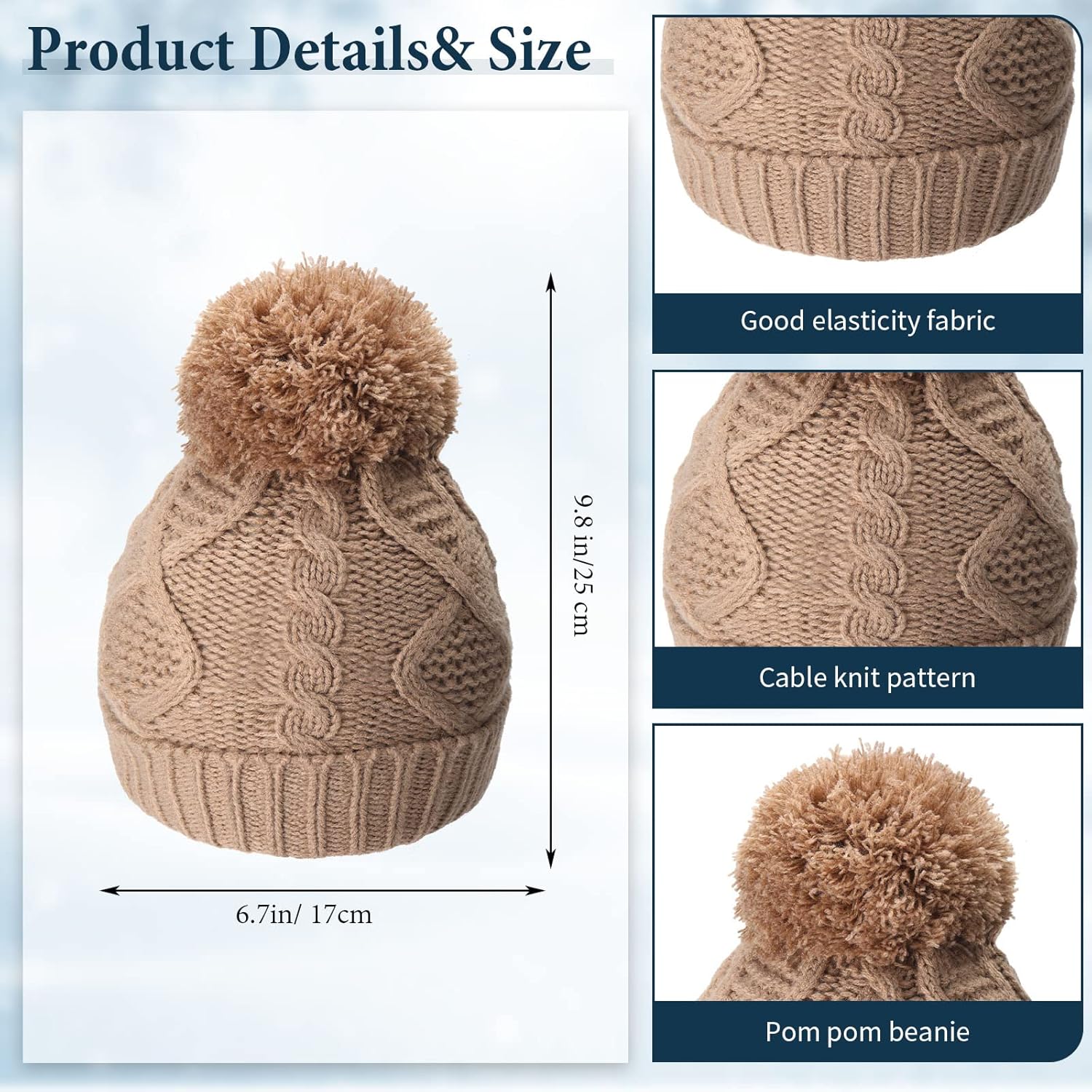 JenPen 6 Pcs Winter Hat Gloves Scarf Earmuffs Socks Women Set Fleece Lined Beanie Hat Warm Essentials Christmas Party Gifts - Image 2