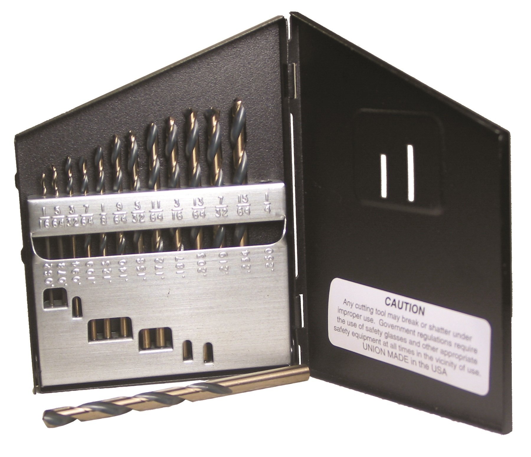 Viking Drill and Tool 44110 SP-13 Type 240-UB 135 Degree Split Point Magnum Super Premium Jobber Drill Bit Set (13 Piece)