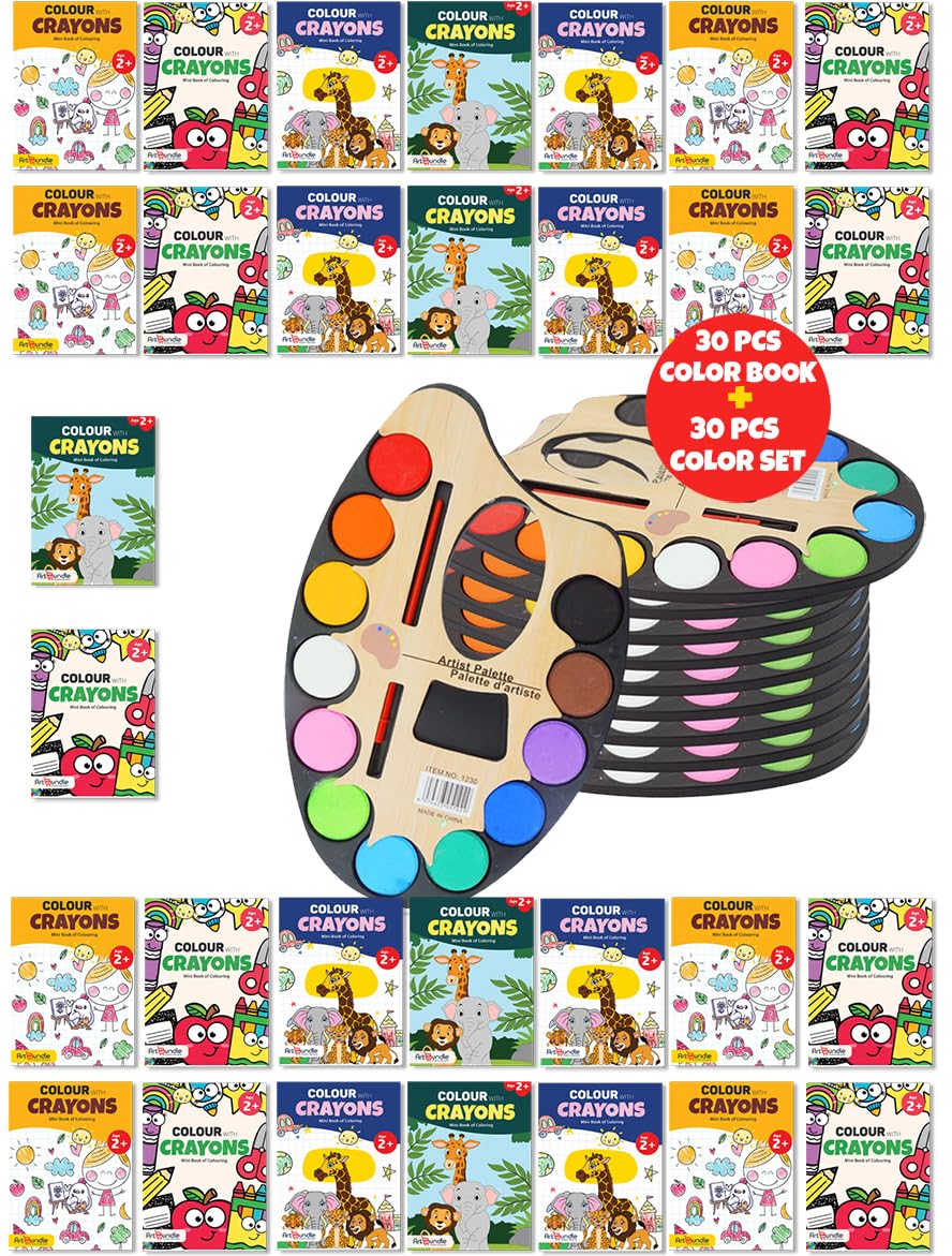 Art Bundle Drawing Color Books with Painting Color Set for Kids - Gift to Children for Painting, Drawing and Coloring - 3 to 6 Years Old-Best Birthday Return Gifts for Kids (Pack of 30 pcs Combo Set)