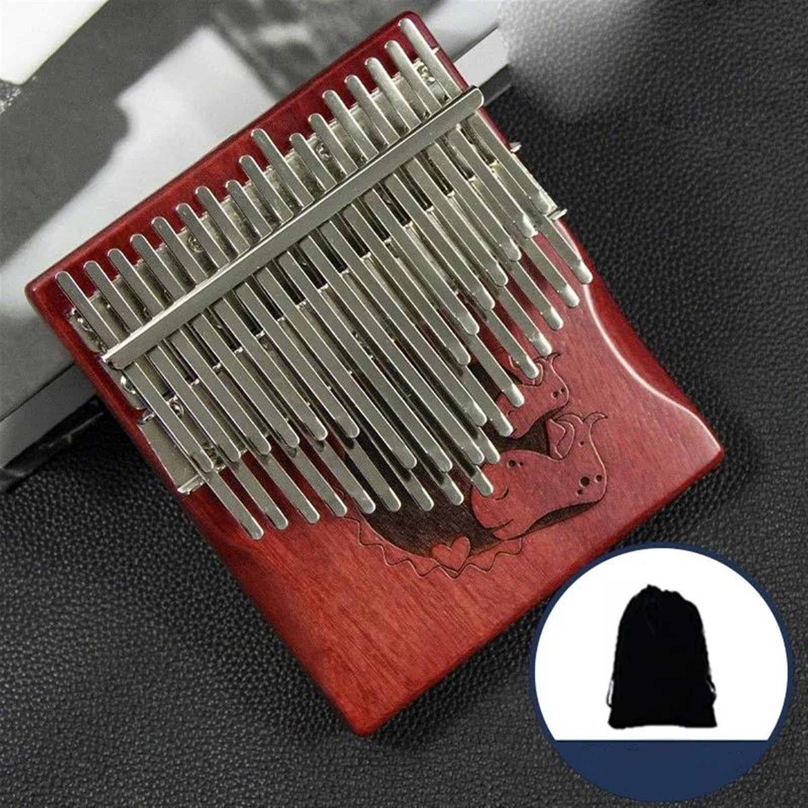 Pianino Kciukowe Kalimba Kalimba Z 34 Klawiszami Z Litego Drewna Fortepian B Instrument Muzyczny Z Akcesoriami