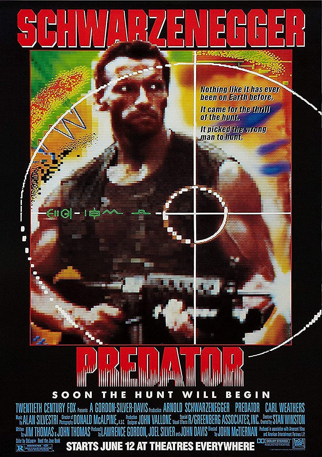 Predator Classic Vintage 80's Movie Poster Art Glossy Poster (A4 210 × 297 mm)