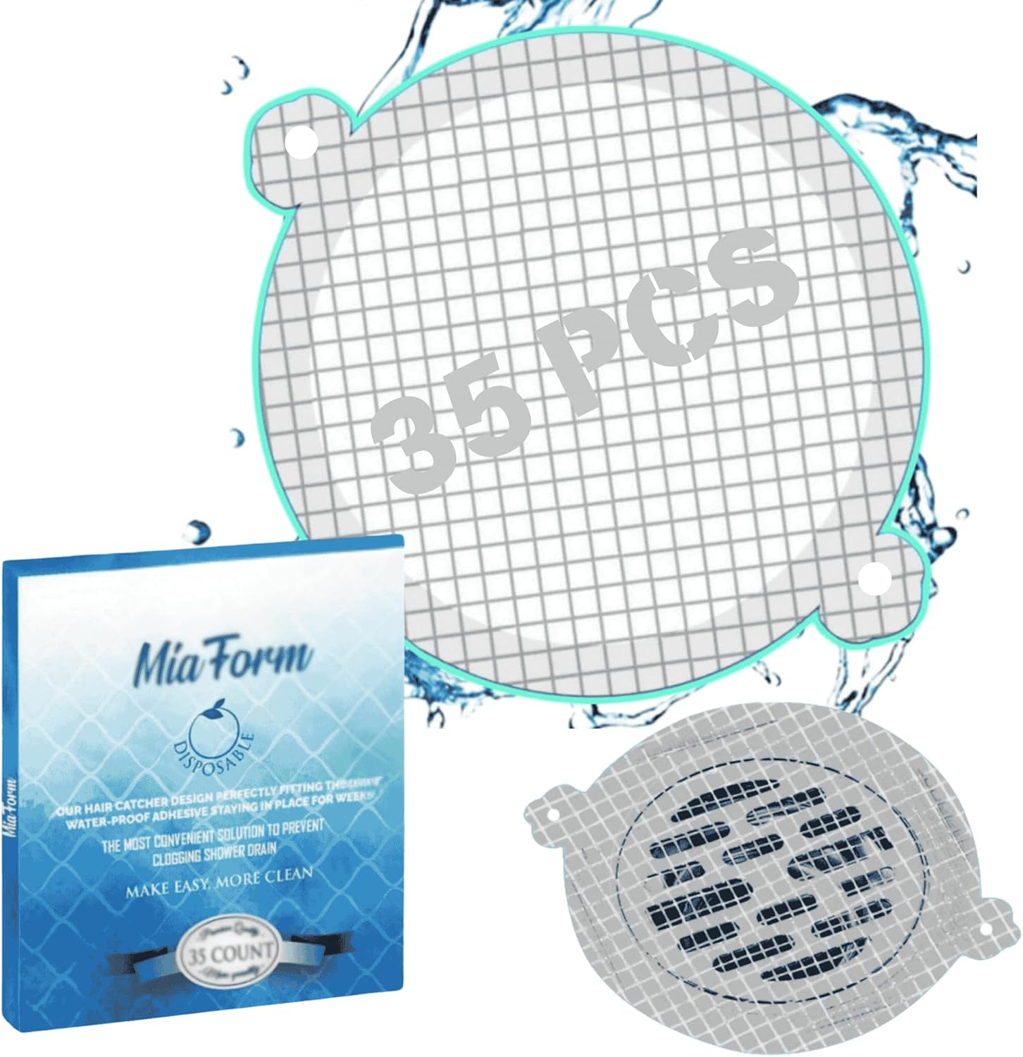 Hair Catcher Shower Drain Disposable Mesh Stiers