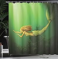 Vista 3 de Ambesonne - Colección hogar, juego de cortina para regadera con ganchos.