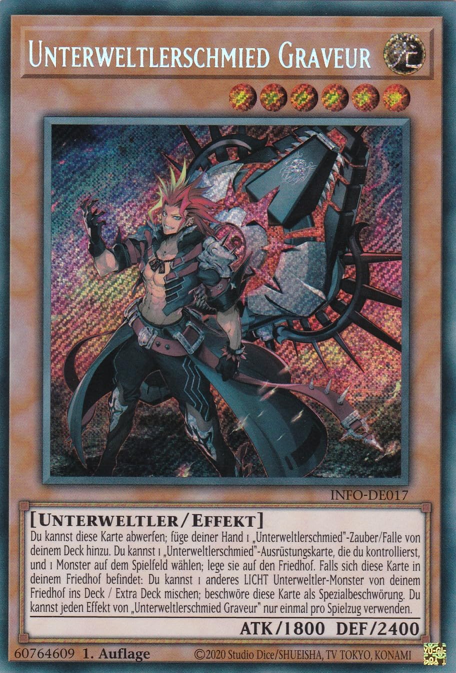 german yugioh cards Yu-Gi-Oh! - Rage of The Abyss Collectible Card Booster Edition may be 1st or Unlimited Edition INFO-DE017 - Fiendsmith Engraver -