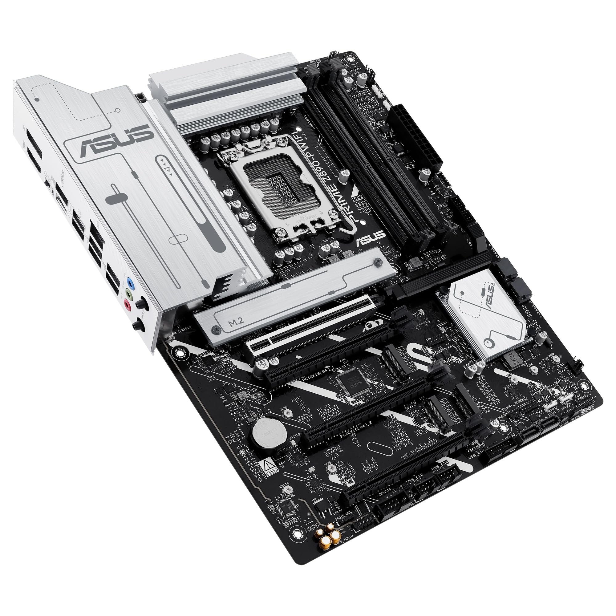 ASUS Prime Z890-P WiFi - Placa Base ATX, 14+1+2+1 (80A) etapas de Potencia, DDR5, PCIe 5.0 Compatible con GPU de última generación, Puerto Thunderbolt 4 USB Tipo-C, Wi-Fi 7, Antena Q