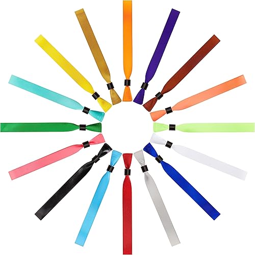 Miniatura 4 de Paquete de 100 pulseras de tela para eventos, pulseras de color, actividades de festivales de música, fiesta de club, Oktoberfest, pulsera de