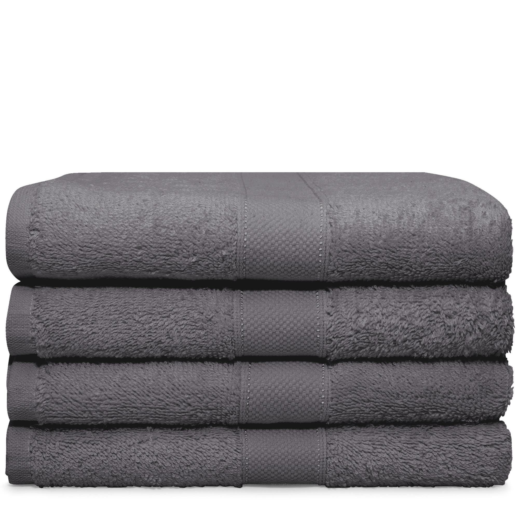 Handtuch-Set aus Luxus Serie 100% Baumwolle in 8 Größen & 17 Farben verfügbar, Farbe: Smoky-GRAU, Größe: 4er Pack 70x140cm - Duschtücher