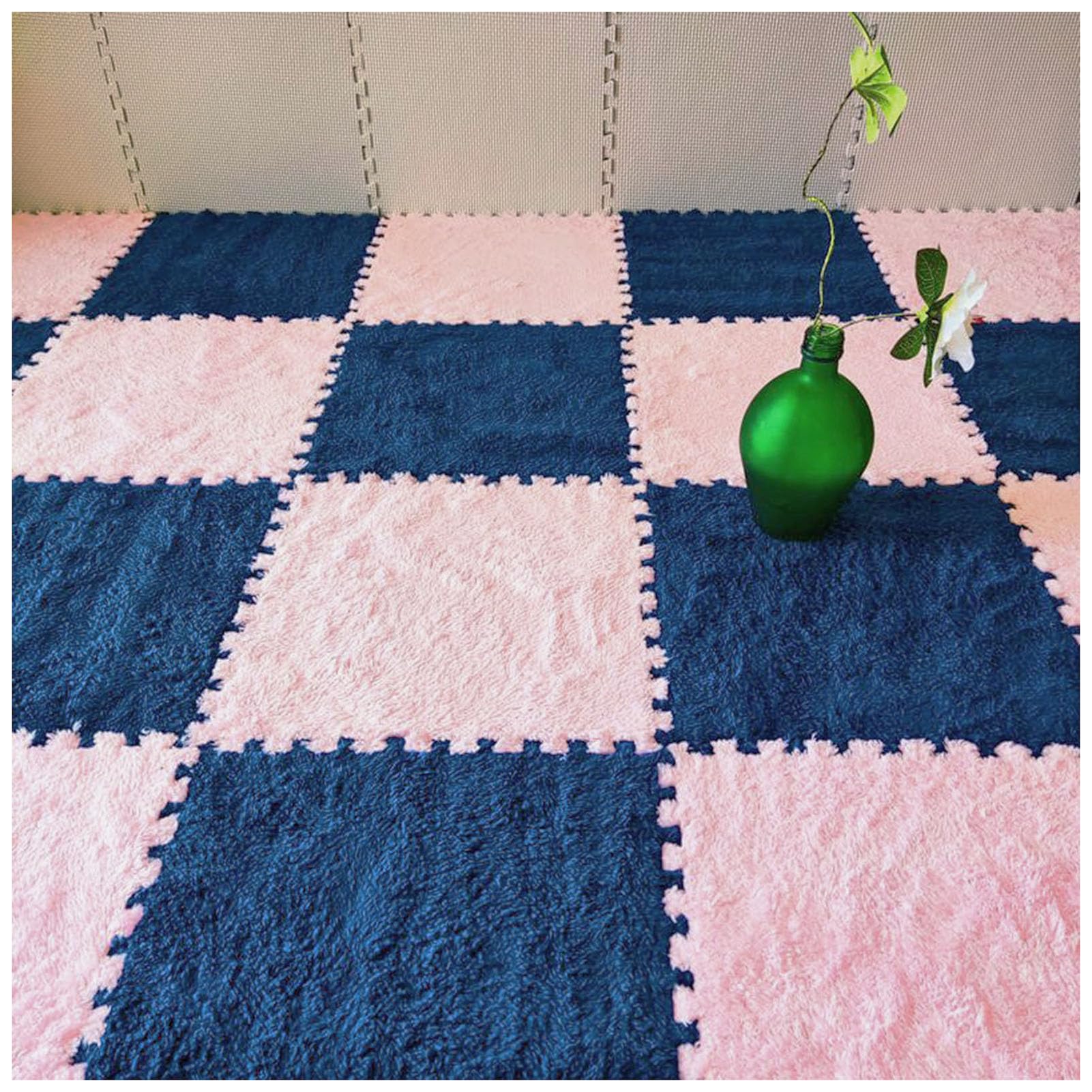 Lot de 40 tapis de sol emboîtables en mousse - Tapis puzzle antidérapant - Durable et confortable - 30,5 x 30,5 cm