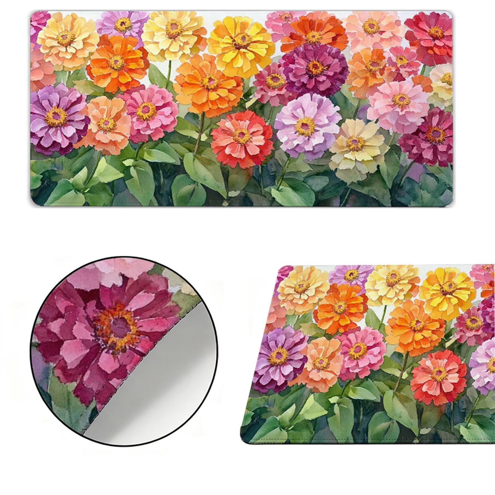 Podkładka pod mysz XXL 1200x400x3mm podkładka pod mysz kwiatowa zielona poprawia precyzję i szybkość, antypoślizgowe wodoodporne, szyte krawędzie, akcesoria do gier, komputer, prezent dla mężczyzn Y7