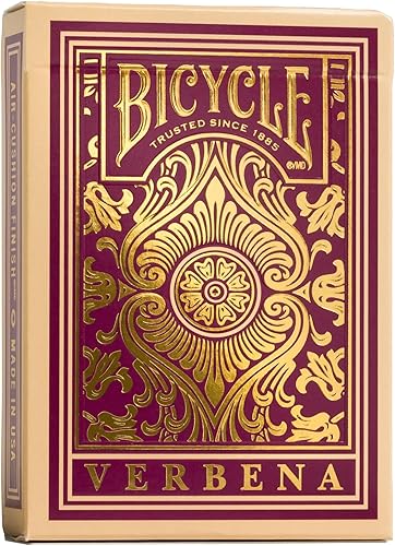 Bicycle Verbena - Cartas de juego florales premium lámina dorada 1 baraja