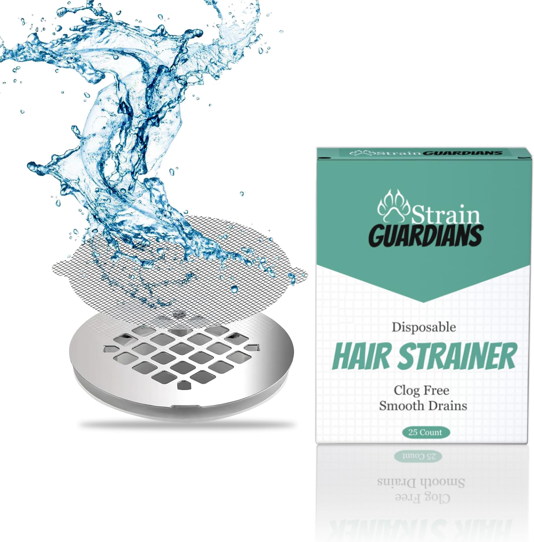 Strain Guardians Disposable Hair Strainer 25 Pack with Bonus Reusable
