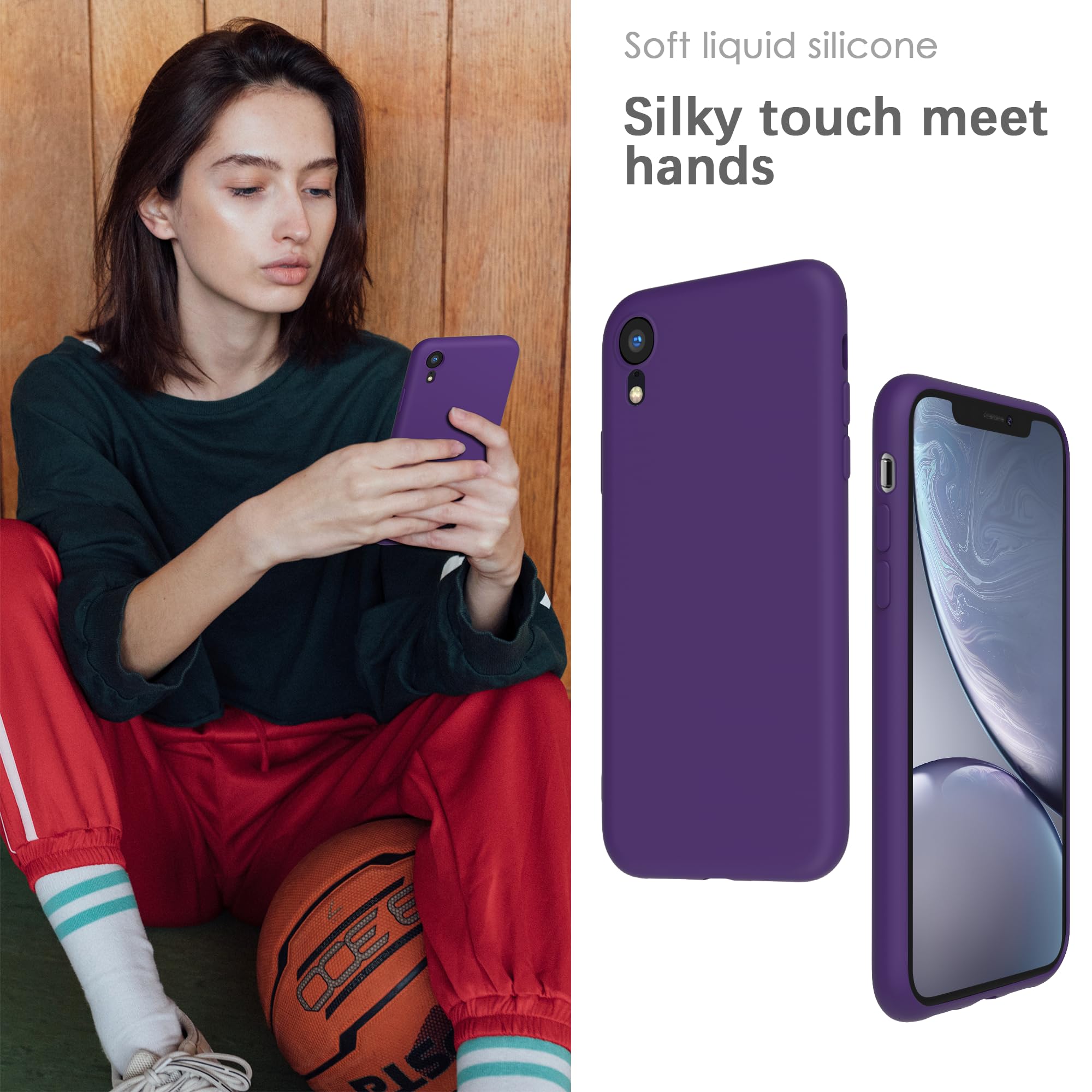 YATWIN Silicone Case for iPhone XR Soft-Touch, Shockproof, DustProof - Image 4